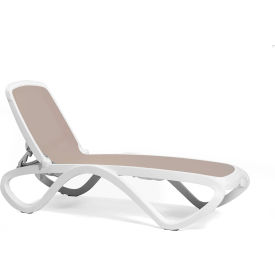 Nardi Omega Chaise Lounge Bianco/Tortora 4 Pack 