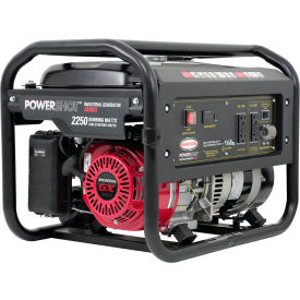 2500W Industrial Generator, 120V, 60Hz, Recoil Start, Black/Red view 2