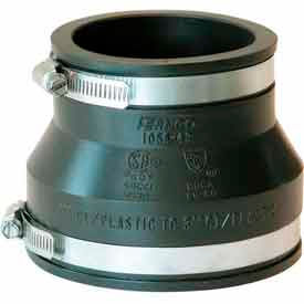 Fernco Inc 1056-43 4" Cast Iron/Pvc Coupling X 3" Cast Iron/Pvc Coupling image.