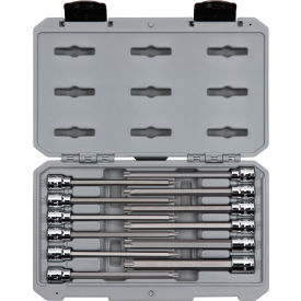 3/8'' Drive Long Torx Bit Socket Set with Case, 12 Pieces view 2