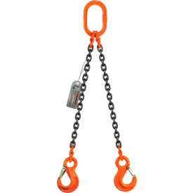 Double Leg Chain Sling with Sling Hook, 3/8" x 8' Grade 100 view 2