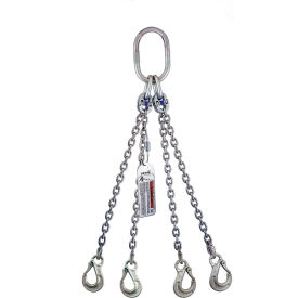 Quad Leg Chain Sling with Sling Hook, 1/2" x 20' Grade 63 view 2