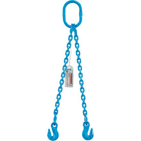 Double Leg Chain Sling, Grab Hook, 9/32" x 10', 5200 lb Capacity, 30° Angle, G120 view 2