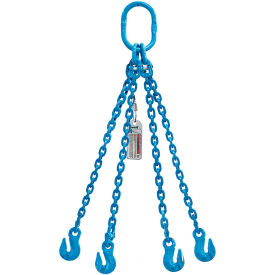 Quad Leg Chain Sling, 9/32" x 5', 7800 lb Sling Capacity, 30° Angle, Grade 120 view 2