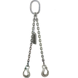 Double Leg Chain Sling with Sling Hook, 9/32" x 16', Grade 63 view 2