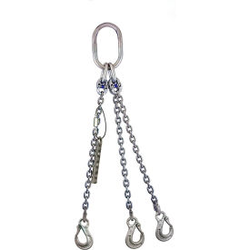 Three Leg Chain Sling, 9/32" x 5', 4000 lb. Capacity, 30° Angle, Grade 63 view 2