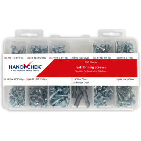 Flint Hills Trading DISP-SCREW253 Self Drilling and Tapping Screw Assortment 253 Piece image.