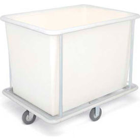 Forbes Industries 1181-SH-OO-WH Forbes Laundry Cart 1181-SH-OO-WH Poly Tub 44"L x 32"W x 36"H, 16 Bushel, White image.