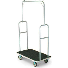 Forbes Industries 2431-GY-GY Forbes Standard Bellman Cart 2431-GY-GY Silver Powder Epoxy, Gray Bumper, 8" Rubber image.