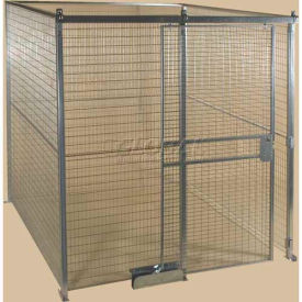 Folding Guard QWK888-4ROF Qwik-Fence® Wire Mesh Pre-Designed, 4 Sided Room Kit, W/Roof 8W X 8D X 8H, W/Slide Door image.