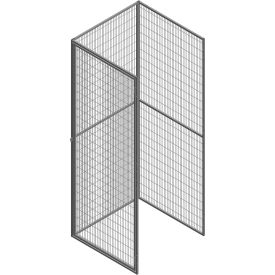 Stor-More® TSL-FW 1-Tier Storage Locker with Mesh Back Add-On Unit 36"W x 49"D x 93"H Gray 