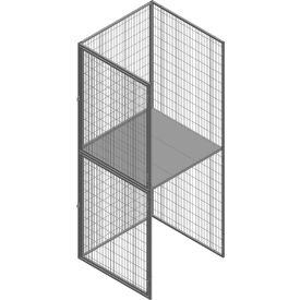Stor-More® TSL-FW 2-Tier Storage Locker with Mesh Back Add-On Unit 36"W x 37"D x 93"H Gray 