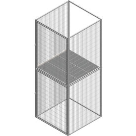 Stor-More® TSL-FW 2-Tier Storage Locker with Open Back Starter Unit 36"W x 37"D x 93"H Gray 