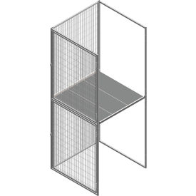 Stor-More® TSL-FW 2-Tier Storage Locker with Open Back Add-On Unit 36"W x 49"D x 93"H Gray 