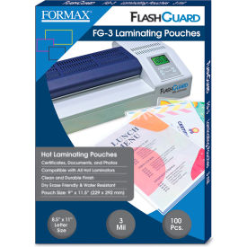 Letter Size Premium Thermal Laminating Pouches, 3 Mil Thick, 9" x 11-1/2", 100/Pk view 2