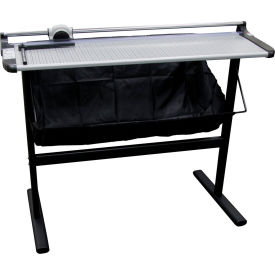 Formax RT37S United Rotary Paper Trimmer with Metal Stand - 37" Cutting Length - 10 Sheet Capacity - Gray image.