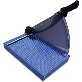 Formax T14P United Professional-Grade Guillotine Paper Trimmer - 14" Cutting Length - 40 Sheet Capacity - Blue image.