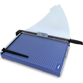 Formax T17 United Office Grade Guillotine Paper Trimmer, 17-1/2" Cutting Length, 20 Sheet Capacity, Blue image.
