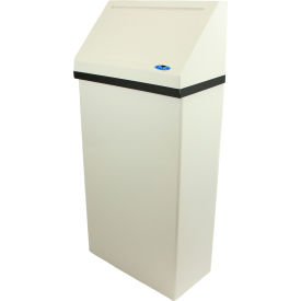 Frost Products Ltd 303NL Frost Steel Wall Mount Trash Can W/Spring Load Lid, 11 Gallon, White image.
