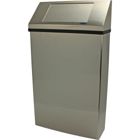 Frost Products Ltd 304-NLS Frost Stainless Steel Wall Mount Jumbo Trash Can W/Spring Load Lid, 17 Gallon image.
