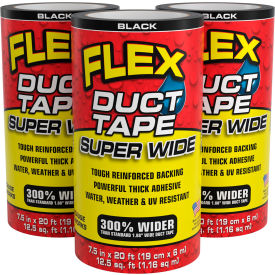 Super Wide Duct Tape, 7-1/2" x 20', Black, 3/Case view 2