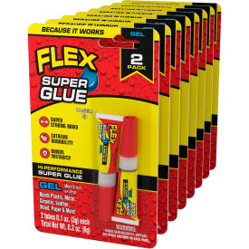 Flex Super Glue, 3g Gel Tube, Clear, 2/Pack, 8 Packs/Case view 2