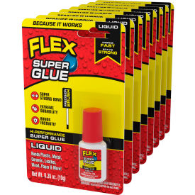 Flex Super Glue, 10g Brush-On Liquid Bottle, Clear, 8/Case view 2