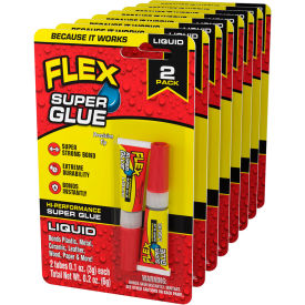 Flex Super Glue, 3g Liquid Tube, Clear, 2/Pack, 8 Packs/Case view 2