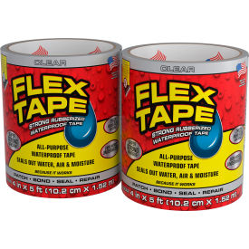 Flex Tape Strong Rubberized Waterproof Tape, 4" x 5', Clear, Pack of 4 view 2