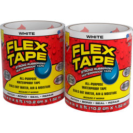 Flex Tape Strong Rubberized Waterproof Tape, 4" x 5', White, Pack of 4 view 2