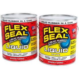 Liquid Rubber Sealant Coating, 1 Gallon Can, White, Pack of 2 view 2
