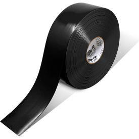 Polyester Safety Floor Tape, 3"W x 100'L, 50 Mil, Solid, Black view 2