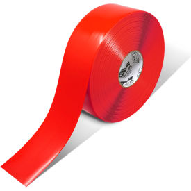 Polyester Safety Floor Tape, 3"W x 100'L, 50 Mil, Solid, Red view 2
