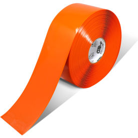 Polyester Safety Floor Tape, 4"W x 100'L, 50 Mil, Orange view 2