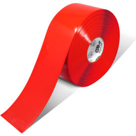 Polyester Safety Floor Tape, 4"W x 100'L, 50 Mil, Red view 2