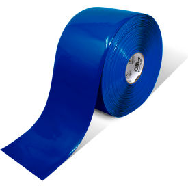 Safety Floor Tape, 6"W x 100'L, 50 Mil, Solid, Blue view 2