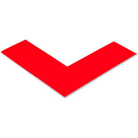 Floor Tape Angles, 2"W x 6"L, 50 Mil, Red, 100/Pack view 2