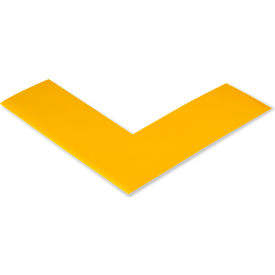 Floor Tape Angles, 2"W x 6"L, 50 Mil, Yellow, 100/Pack view 2