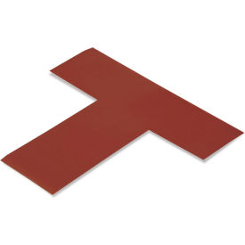 Floor Tape Ts, 2"W x 6"L, 50 Mil, Brown, 100/Pack view 2
