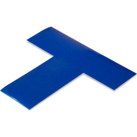 Floor Tape Ts, 2"W x 6"L, 50 Mil, Blue, 100/Pack view 2