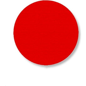 Floor Dots, 3-1/2"W x 3-1/2"L, 50 Mil, Red, Circle, 102/Pack view 2
