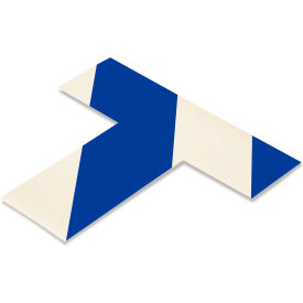 Safety Floor Tape & Floor Marking, 2"W x 6"L, 50 Mil, Blue/White, 100/Pack view 2