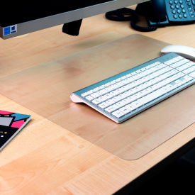 Desktex Polycarbonate Rectangular Desk Pad with Anti, Slip Backing , 20