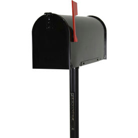 Flexpost, Inc. A-MB-B FlexPost® Steel Mailbox, A-MB-B, 9"W x 21"D x 7"H, Black image.