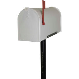 Flexpost, Inc. A-MB-W FlexPost® Steel Mailbox, A-MB-W, 9"W x 21"D x 7"H, White image.
