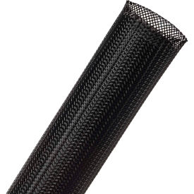 TECHFLEX INC CCP1.25BK-250 Techflex Clean Cut Fray Resistant Sleeving 1.25" Dia., 250, Black image.