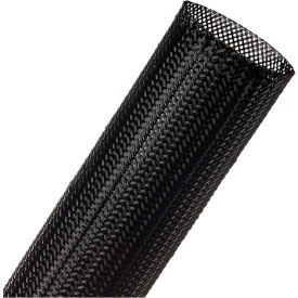 TECHFLEX INC CCP1.50BK-50 Techflex Clean Cut Fray Resistant Sleeving 1.50" Dia., 50, Black image.