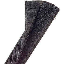 TECHFLEX INC DWN1.00BK-25 Techflex Durawrap 1050 Ballistic Nylon Wrap w/ Velcro Closure 1" Dia., 25, Black image.