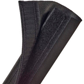 TECHFLEX INC DWN1.50BK-150 Techflex Durawrap 1050 Ballistic Nylon Wrap w/ Velcro Closure 1.50" Dia., 150, Black image.