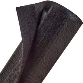 TECHFLEX INC DWN3.00BK-150 Techflex Durawrap 1050 Ballistic Nylon Wrap w/ Velcro Closure 3" Dia., 150, Black image.